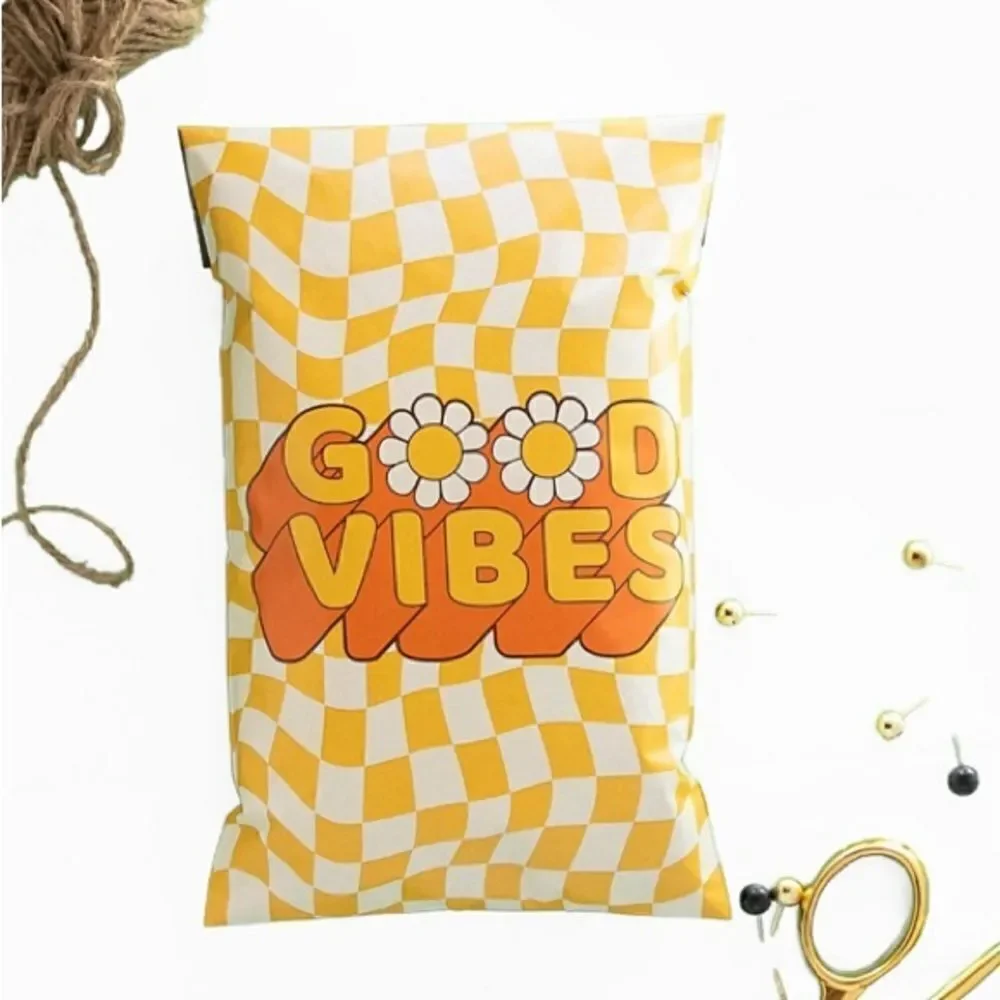 Poly mailers mix sizes 35 poly mailers 35 stickers good Vibes mode